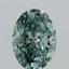 2.02 Ct. Fancy Vivid Green Oval Lab Grown Diamond