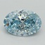 2.51 Ct. Fancy Vivid Blue Oval Lab Grown Diamond