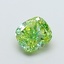 1.08 Ct. Fancy Vivid  Green Cushion Lab Grown Diamond