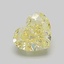 1.07 Ct. Fancy Intense Yellow Heart Lab Grown Diamond