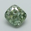 1.03 Ct. Fancy Vivid Green Cushion Lab Grown Diamond