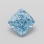 4.09 Ct. Fancy Vivid Blue Cushion Lab Grown Diamond