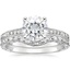 18KW Moissanite Contoured Luxe Hudson Diamond Bridal Set, smalltop view