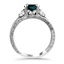Vintage-Inspired Diamond and Sapphire Bridal Set, smallside view