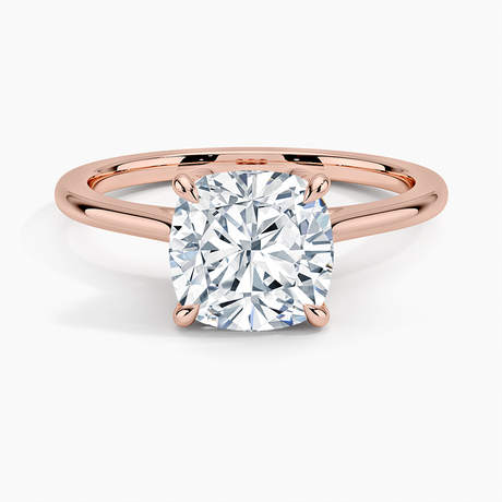 14K Rose Gold Petal 1.5mm Solitaire Ring
