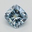 0.81 Ct. Fancy Vivid Blue Cushion Lab Grown Diamond