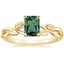 18K Yellow Gold Budding Willow Solitaire Ring, smalltop view