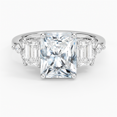 18K White Gold Sabine Cluster Diamond Ring