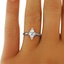 The Drexel Ring, smallzoomed in top view on a hand