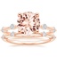 14KR Morganite Aimee Diamond Bridal Set, smalltop view