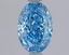 1.64 Ct. Fancy Vivid Blue Blue Oval Lab Grown Diamond