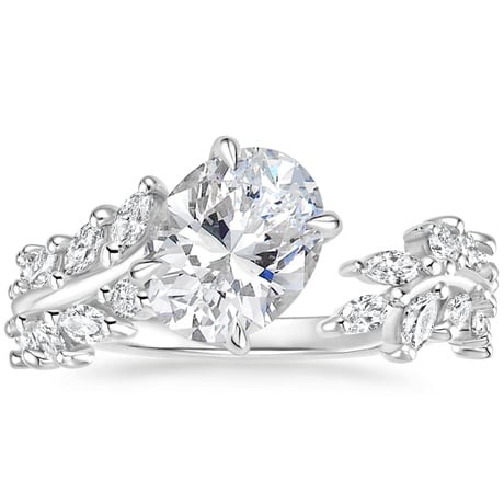 18K White Gold Sweeping Ivy Diamond Ring (1/2 ct. tw.)