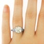 The Illuminata Ring, smalltop view on a hand