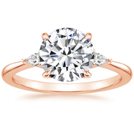 14K Rose Gold Aria Contoured Diamond Bridal Set