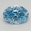1.10 Ct. Fancy Vivid Blue Oval Lab Grown Diamond