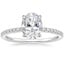Platinum Perfect Fit Half Coverage Hidden Halo Diamond Ring (1/5 ct. tw.), smalltop view