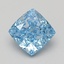 2.03 Ct. Fancy Vivid Blue Cushion Lab Grown Diamond