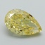 3.40 Ct. Fancy Vivid Yellow Pear Lab Grown Diamond