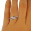 The Lenore Ring, smalltop view on a hand