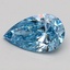 1.13 Ct. Fancy Vivid Blue Pear Lab Grown Diamond