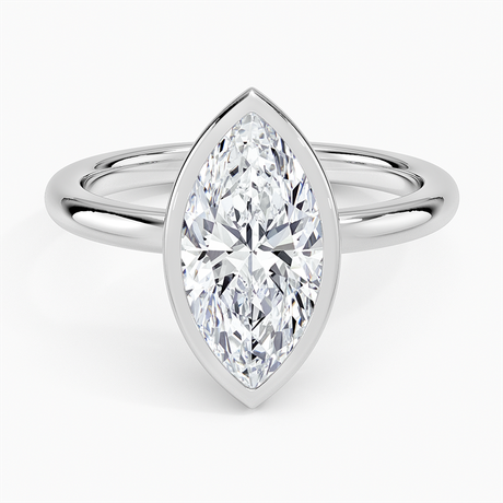18K White Gold Julietta Bezel Solitaire Ring