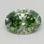 4.02 Ct. Fancy Vivid  Green Oval Lab Grown Diamond
