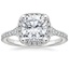 18K White Gold Joy Three-Quarter Coverage Diamond Ring, smalltop view