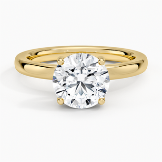 Sydney Perfect Fit Hidden Halo 2mm with 2ct Round Certified Lab Diamond in 18K Yellow Gold