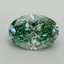 1.17 Ct. Fancy Vivid Green Oval Lab Grown Diamond