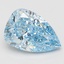 4.02 Ct. Fancy Vivid Blue Pear Lab Grown Diamond