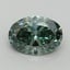 3.01 Ct. Fancy Vivid Pacific Green Oval Lab Grown Diamond