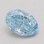 1.07 Ct. Fancy Vivid Blue Oval Lab Grown Diamond