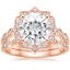 14KR Moissanite Cadenza Halo Diamond Bridal Set (1/4 ct. tw.), smalltop view