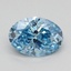 0.74 Ct. Fancy Vivid Blue Oval Lab Grown Diamond