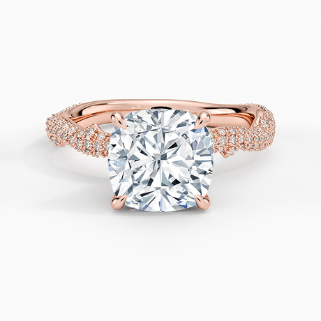 14K Rose Gold Rose Thorn Diamond Ring