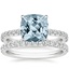 18KW Aquamarine Amelie Diamond Bridal Set, smalltop view