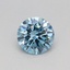 0.32 Ct. Fancy Vivid Blue Round Lab Grown Diamond