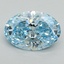 2.33 Ct. Fancy Vivid Blue Oval Lab Grown Diamond