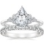 Platinum Luxe Melody Diamond Ring (1/5 ct. tw.) with Luxe Sienna Diamond Ring (5/8 ct. tw.)