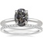 18K White Gold Petite Elodie Ring with Luxe Ballad Diamond Ring