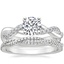 18K White Gold Braided Vine Diamond Ring (1/4 ct. tw.) with Petite Luxe Twisted Vine Diamond Ring (1/4 ct. tw.)