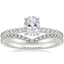 Platinum Petite Shared Prong Diamond Ring (1/4 ct. tw.) with Flair Diamond Ring (1/6 ct. tw.)