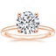 14K Rose Gold Sydney Perfect Fit Hidden Halo Diamond Ring, smalltop view