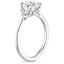 18K White Gold Half Moon Diamond Ring, smallside view