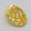 1.66 Ct. Fancy Intense  Yellow Oval Lab Grown Diamond