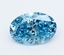 3.02 Ct. Fancy Vivid  Blue Oval Lab Grown Diamond