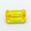 1.28 Ct. Fancy Vivid Yellow Emerald Lab Grown Diamond