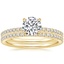 14K Yellow Gold Perfect Fit Diamond Ring with Ballad Eternity Diamond Ring
