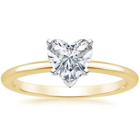 18K Yellow Gold Six-Prong Petite Comfort Fit Bridal Set
