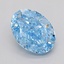 1.04 Ct. Fancy Vivid  Blue Oval Lab Grown Diamond
